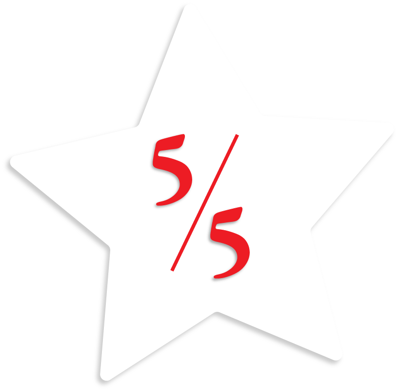 Asset 3 five out of five star rating